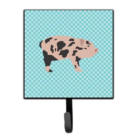Carolines Treasures Carolines Treasures BB8109SH4 Mini Miniature Pig Blue Check Leash or Key Holder BB8109SH4
